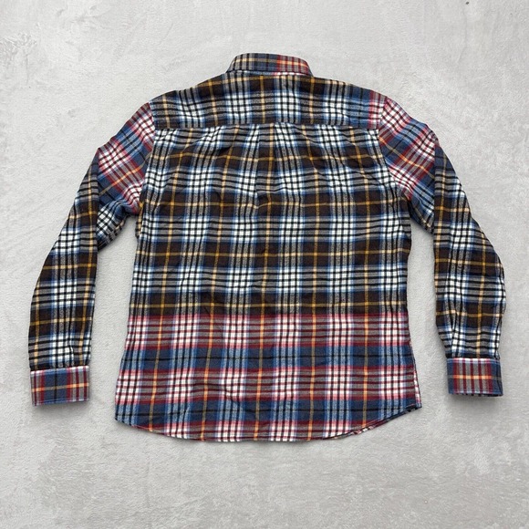 JONNIE-O Hangin Out Shirt Men's Medium Brown Black White Plaid Flannel Button Up - Picture 8 of 9